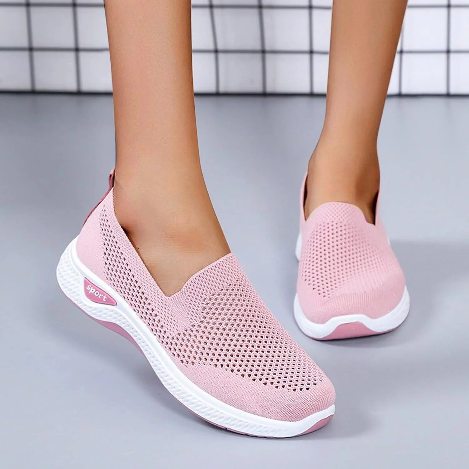 Orthopedic Casual Sneakers for Women Slip On Walking Shoes with Arch Support Comfortable Loafers Plantar Fasciitis Relief Foot Heel Pain Diabetic