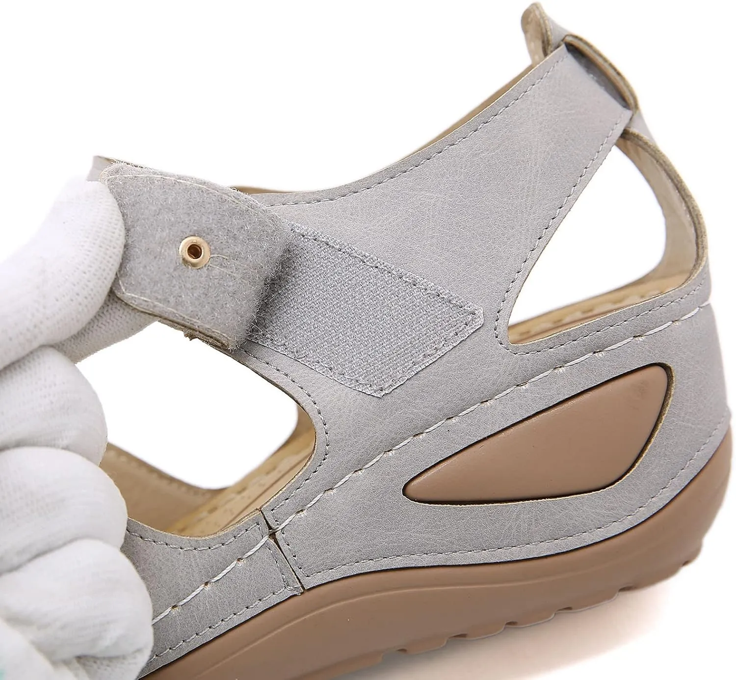 Orthopedic Sandals for Women High Heel Bohemian Elastic Ankle Strap Classic Summer Anti Slip Soft Shoes