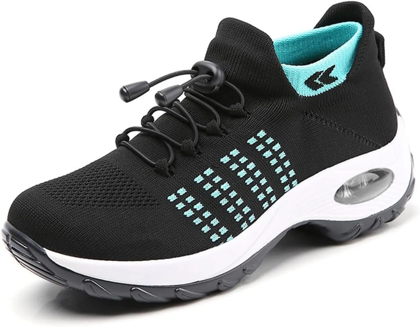 Orthopedic Sneakers for Women Men Comfortable Breathable Walking Shoes,Soft Damping Air Cushion Footwear Anti-Skid Waterproof Soles Sneakers,Elastic Strap Running Shoes Unisex with Arch Support