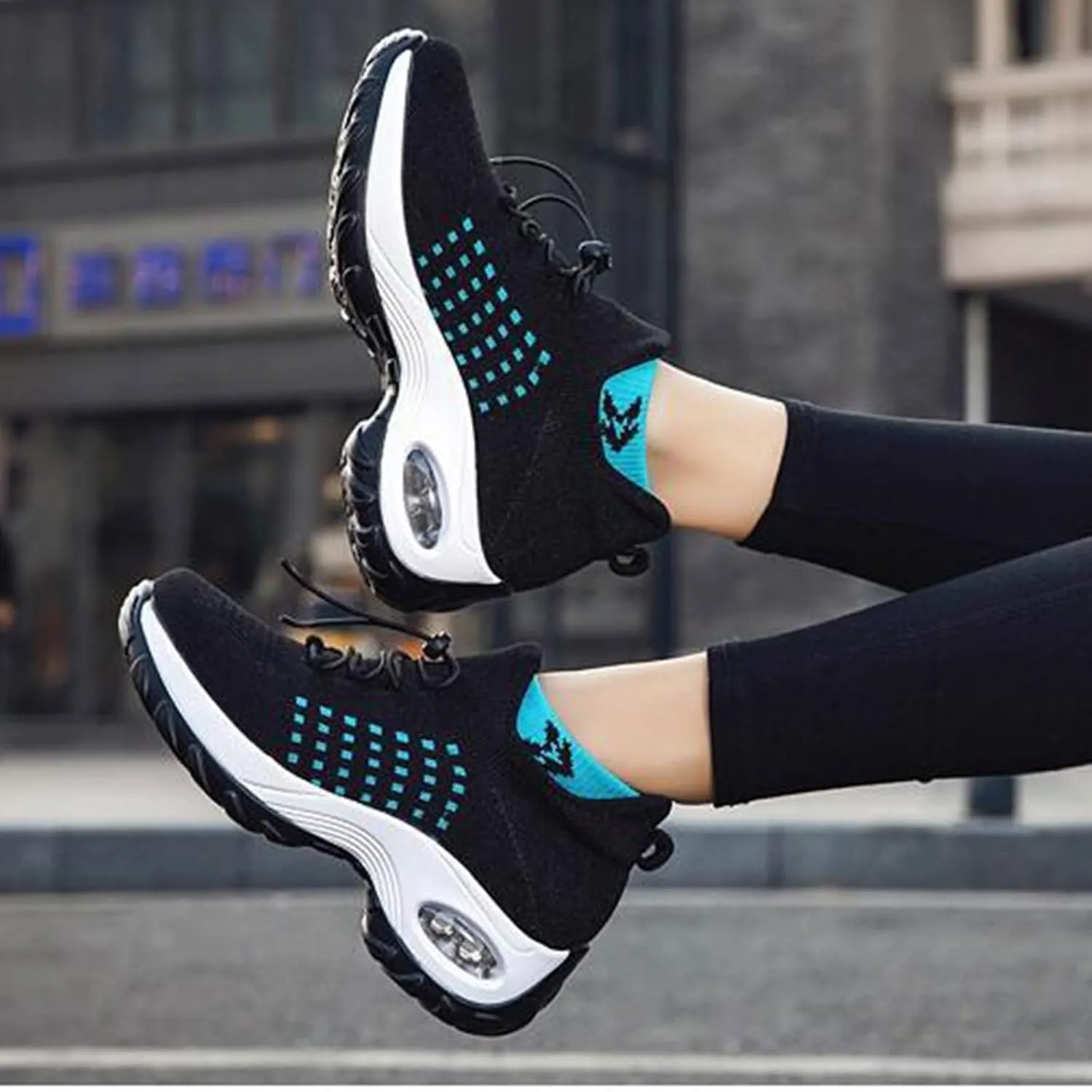 Orthopedic Sneakers for Women Men Comfortable Breathable Walking Shoes,Soft Damping Air Cushion Footwear Anti-Skid Waterproof Soles Sneakers,Elastic Strap Running Shoes Unisex with Arch Support