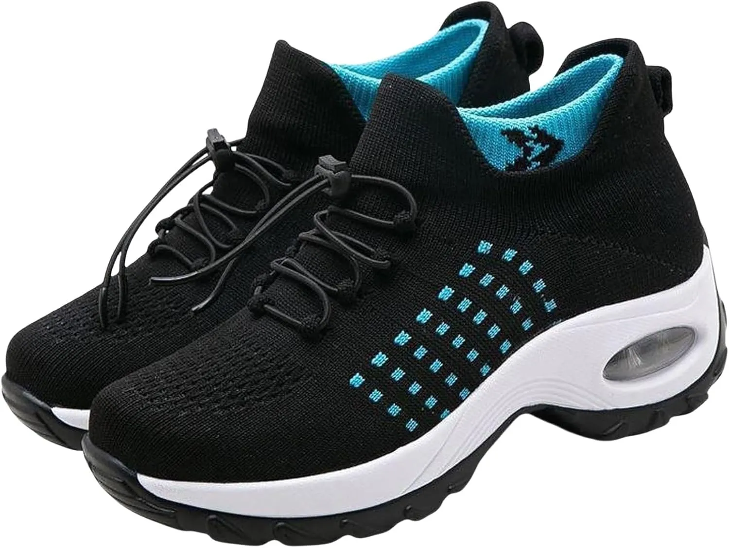 Orthopedic Sneakers for Women Men Comfortable Breathable Walking Shoes,Soft Damping Air Cushion Footwear Anti-Skid Waterproof Soles Sneakers,Elastic Strap Running Shoes Unisex with Arch Support