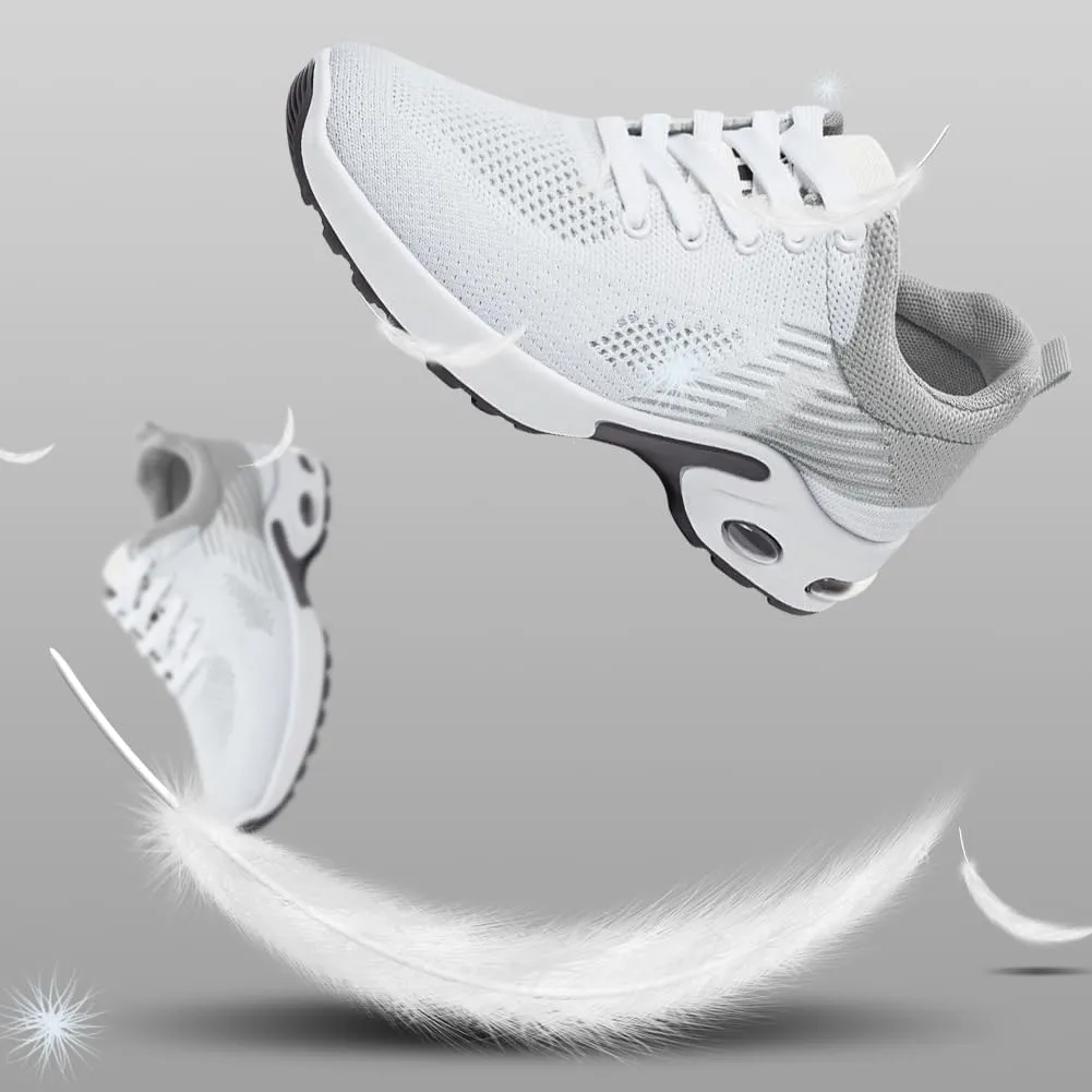 Padgene Womens Sneakers Air Cushion Running Shoes Lightweight Tennis Walking Shoes Mesh Breathable Gym Work Fashion Sneakers Athletic Comfortable Casual