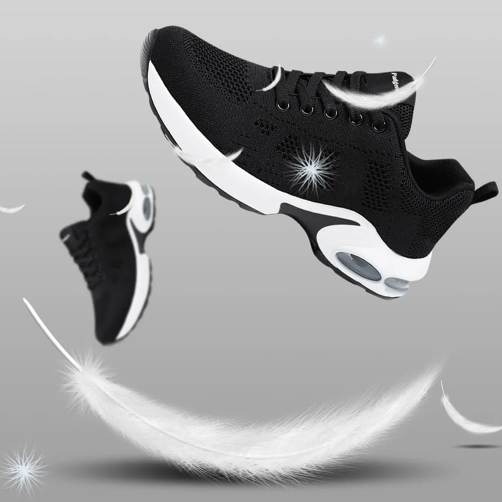 Padgene Womens Sneakers Air Cushion Running Shoes Lightweight Tennis Walking Shoes Mesh Breathable Gym Work Fashion Sneakers Athletic Comfortable Casual