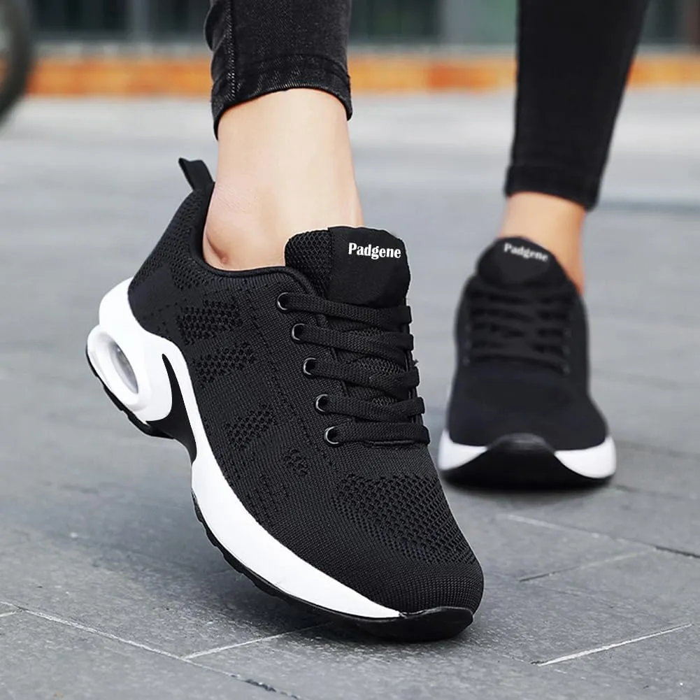 Padgene Womens Sneakers Air Cushion Running Shoes Lightweight Tennis Walking Shoes Mesh Breathable Gym Work Fashion Sneakers Athletic Comfortable Casual