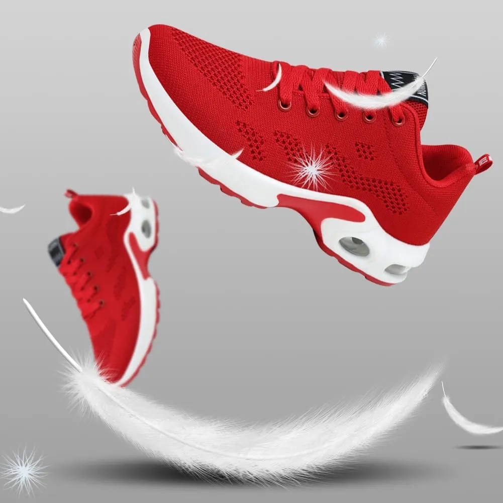 Padgene Womens Sneakers Air Cushion Running Shoes Lightweight Tennis Walking Shoes Mesh Breathable Gym Work Fashion Sneakers Athletic Comfortable Casual
