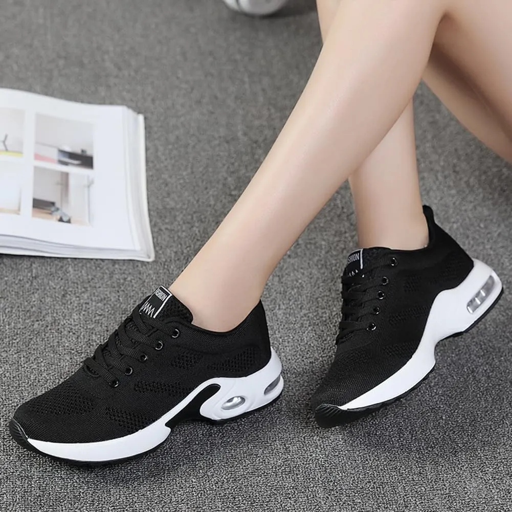 Padgene Womens Sneakers Air Cushion Running Shoes Lightweight Tennis Walking Shoes Mesh Breathable Gym Work Fashion Sneakers Athletic Comfortable Casual