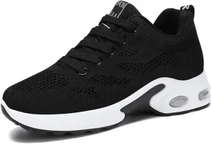 Padgene Womens Sneakers Air Cushion Running Shoes Lightweight Tennis Walking Shoes Mesh Breathable Gym Work Fashion Sneakers Athletic Comfortable Casual