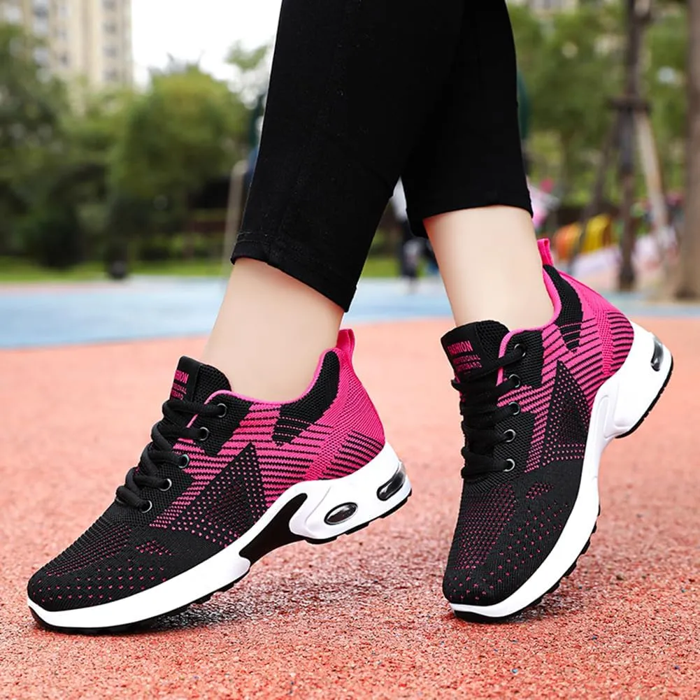 Padgene Womens Sneakers Air Cushion Running Shoes Lightweight Tennis Walking Shoes Mesh Breathable Gym Work Fashion Sneakers Athletic Comfortable Casual