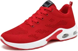 Padgene Womens Sneakers Air Cushion Running Shoes Lightweight Tennis Walking Shoes Mesh Breathable Gym Work Fashion Sneakers Athletic Comfortable Casual