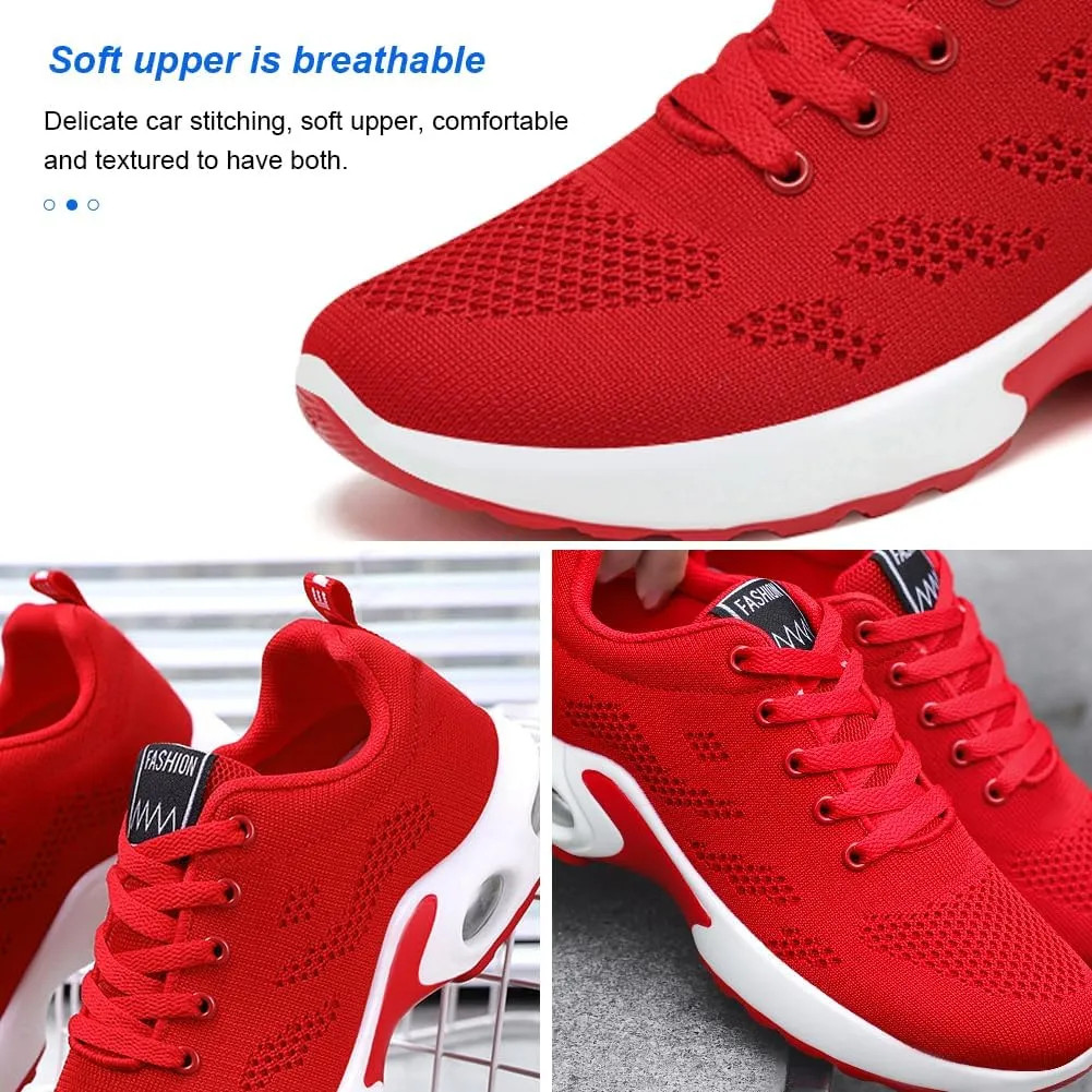 Padgene Womens Sneakers Air Cushion Running Shoes Lightweight Tennis Walking Shoes Mesh Breathable Gym Work Fashion Sneakers Athletic Comfortable Casual
