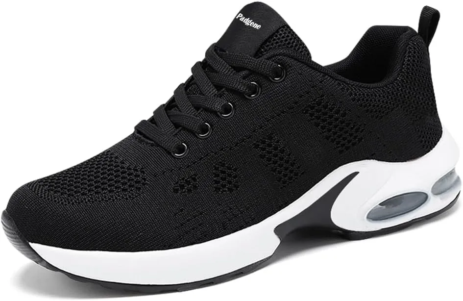 Padgene Womens Sneakers Air Cushion Running Shoes Lightweight Tennis Walking Shoes Mesh Breathable Gym Work Fashion Sneakers Athletic Comfortable Casual