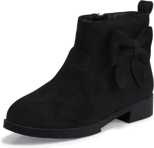 PANDANINJIA Toddler/Little Kid Girl's Sofia Sweet Short Ankle Boots Bowknot Side Zipper Dress Booties