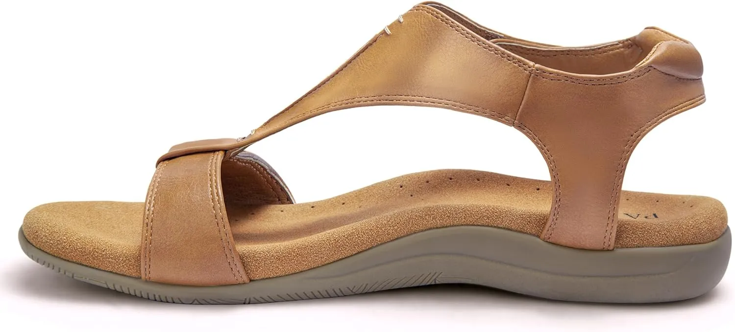 PARTY Women's Open Toe Sandals Arch Support and Adjustable Straps Comfortable Sandals for Walking