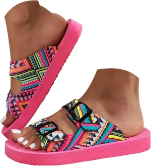 Platform Sandals Women Buckle Strap Open Toe Platform Wedge Sandals Comfort Soft Cushion Trendy Outdoor Women Sandals Dressy