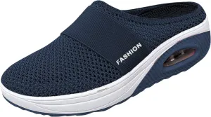 Platform Shoes for Women Fashion Casual Breathable Lightweight Platform Shoes Sport Running Shoes Women Dress Low Wedge (Dark Blue, 7)