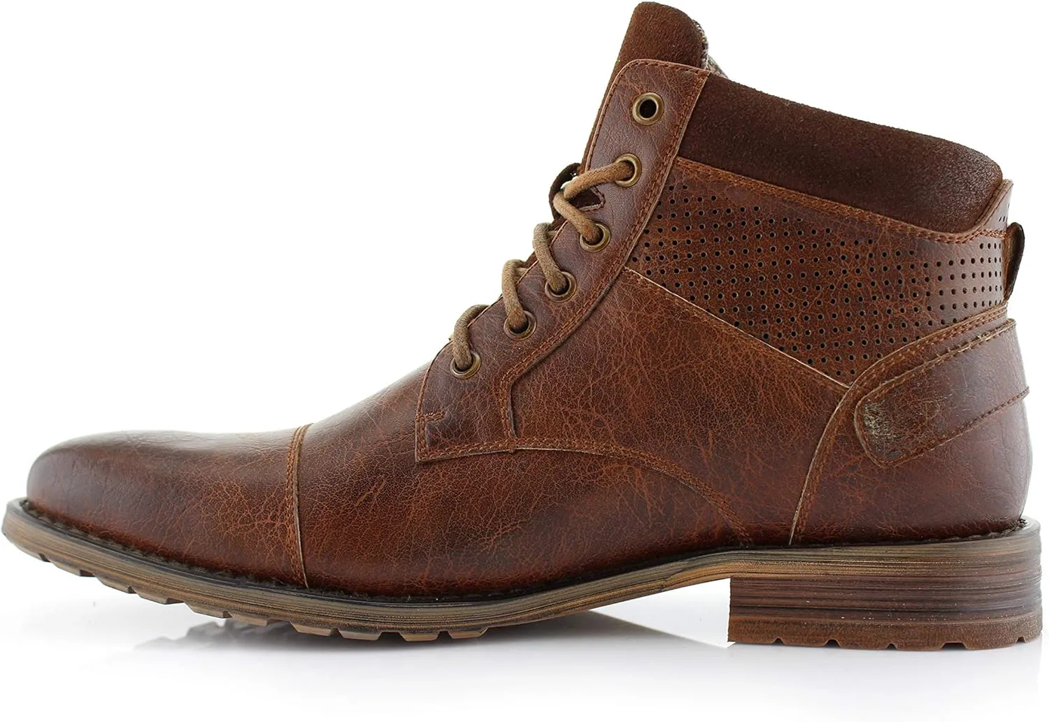 Polar Fox Ronny MPX806037 Mens Casual Work Lace Up Classic Motorcycle Combat Boots