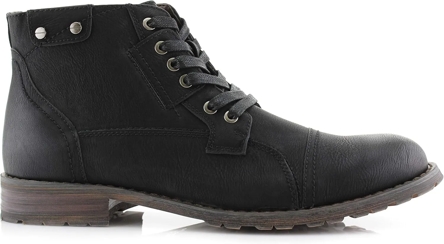 Polar Fox Ronny MPX806037 Mens Casual Work Lace Up Classic Motorcycle Combat Boots