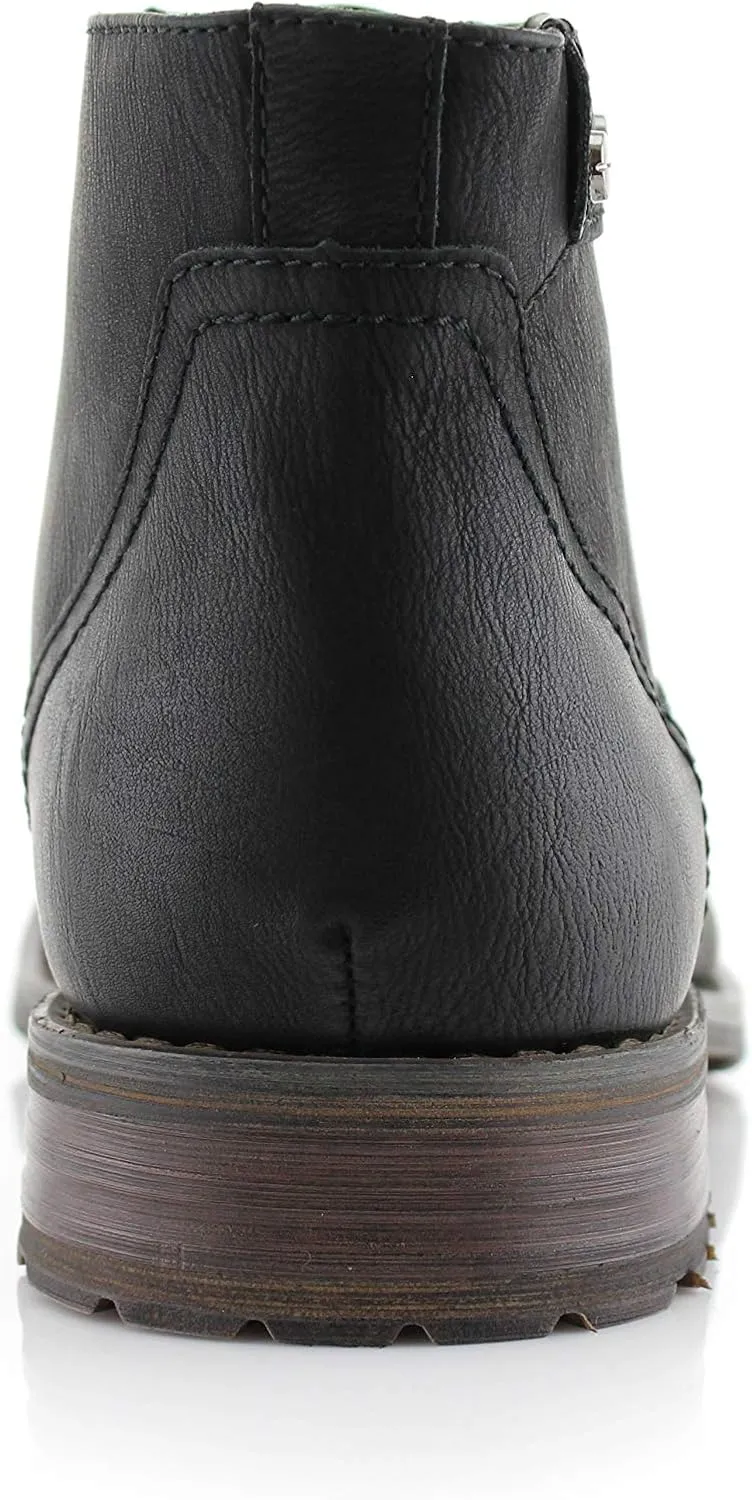 Polar Fox Ronny MPX806037 Mens Casual Work Lace Up Classic Motorcycle Combat Boots