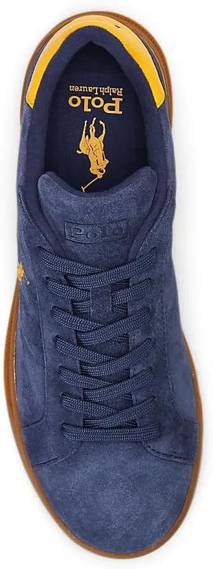 POLO RALPH LAUREN Men's Suede-HRT Crt Ii-Sneakers-Low Top Lace