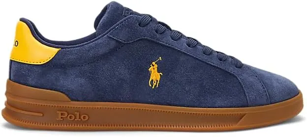 POLO RALPH LAUREN Men's Suede-HRT Crt Ii-Sneakers-Low Top Lace