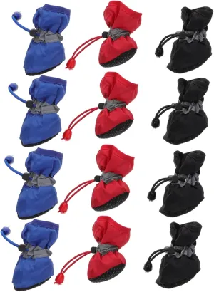 Practical Dog Rain Shoes 3 Pack of Outdoor Pet Rain Boots Heat Shoes for Dogs -Slip Sole