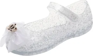 Princess Costumes Jelly Flats Shoes, Kids Girls Cosplay Birthday Party Dress Up Sandals Princess Flats Fancy Mary Jane Sandal