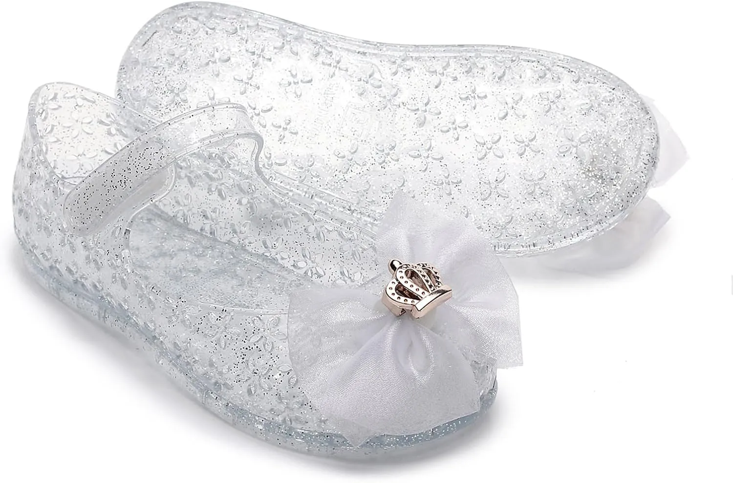 Princess Costumes Jelly Flats Shoes, Kids Girls Cosplay Birthday Party Dress Up Sandals Princess Flats Fancy Mary Jane Sandal