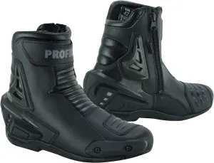 PROFIRST Men Motorbike Leather Boots Waterproof Motorcycle Rubber Sole Boots Original YKK Zip TPO Protection Shoes Short Ankle Genuine Leather Shoe