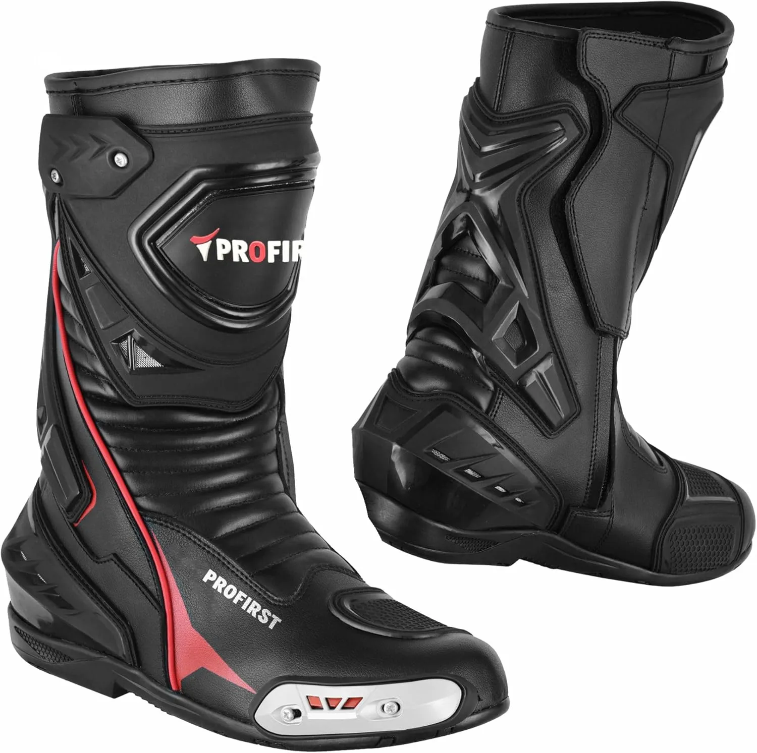 PROFIRST Original Leather Motorcycle Boots Waterproof Motorbike Shoes Armoured Boot Protection Anti Slip Racing Sports