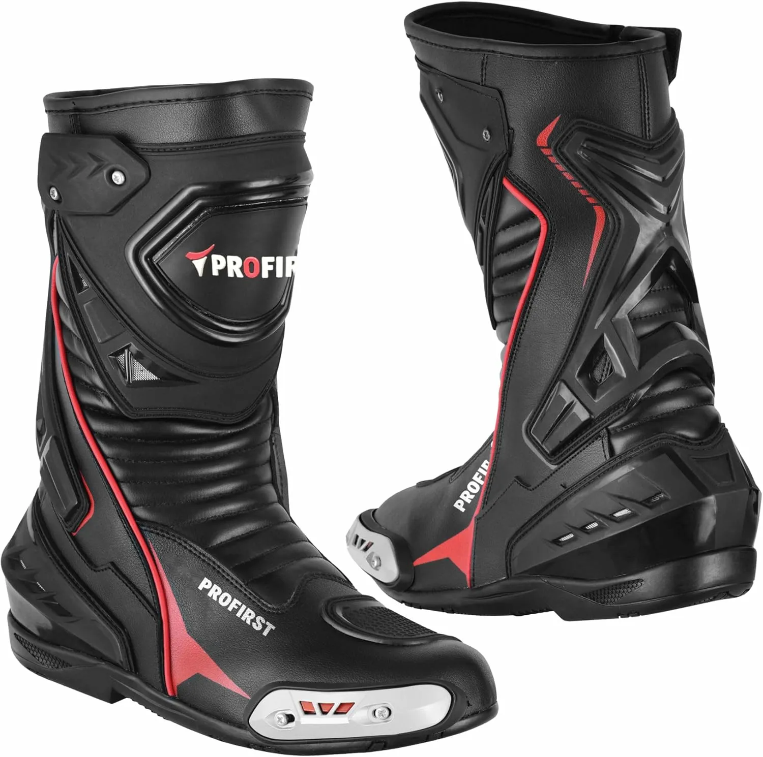PROFIRST Original Leather Motorcycle Boots Waterproof Motorbike Shoes Armoured Boot Protection Anti Slip Racing Sports