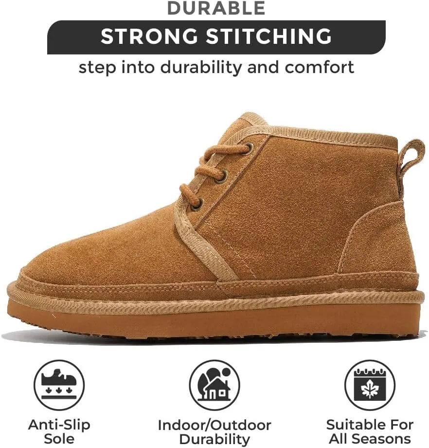 Project Cloud Ankle Boots for Women - Genuine Suede Shoes with Memory Foam Insole - Non-Slip Mini Winter Boots Shoes for Women 2025 (Julee)