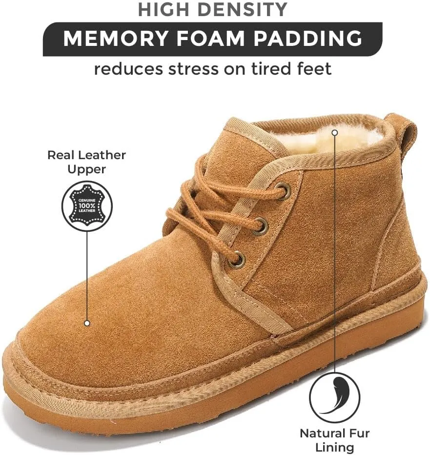 Project Cloud Ankle Boots for Women - Genuine Suede Shoes with Memory Foam Insole - Non-Slip Mini Winter Boots Shoes for Women 2025 (Julee)