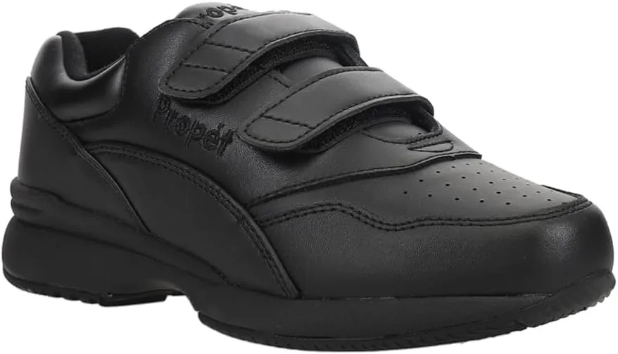 Propet Womens Tour Walker Strap Walking Walking Sneakers Shoes - Black