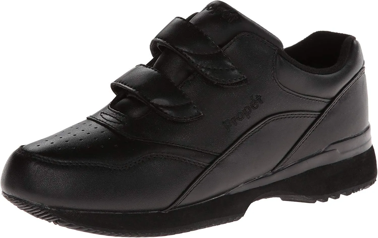 Propet Womens Tour Walker Strap Walking Walking Sneakers Shoes - Black
