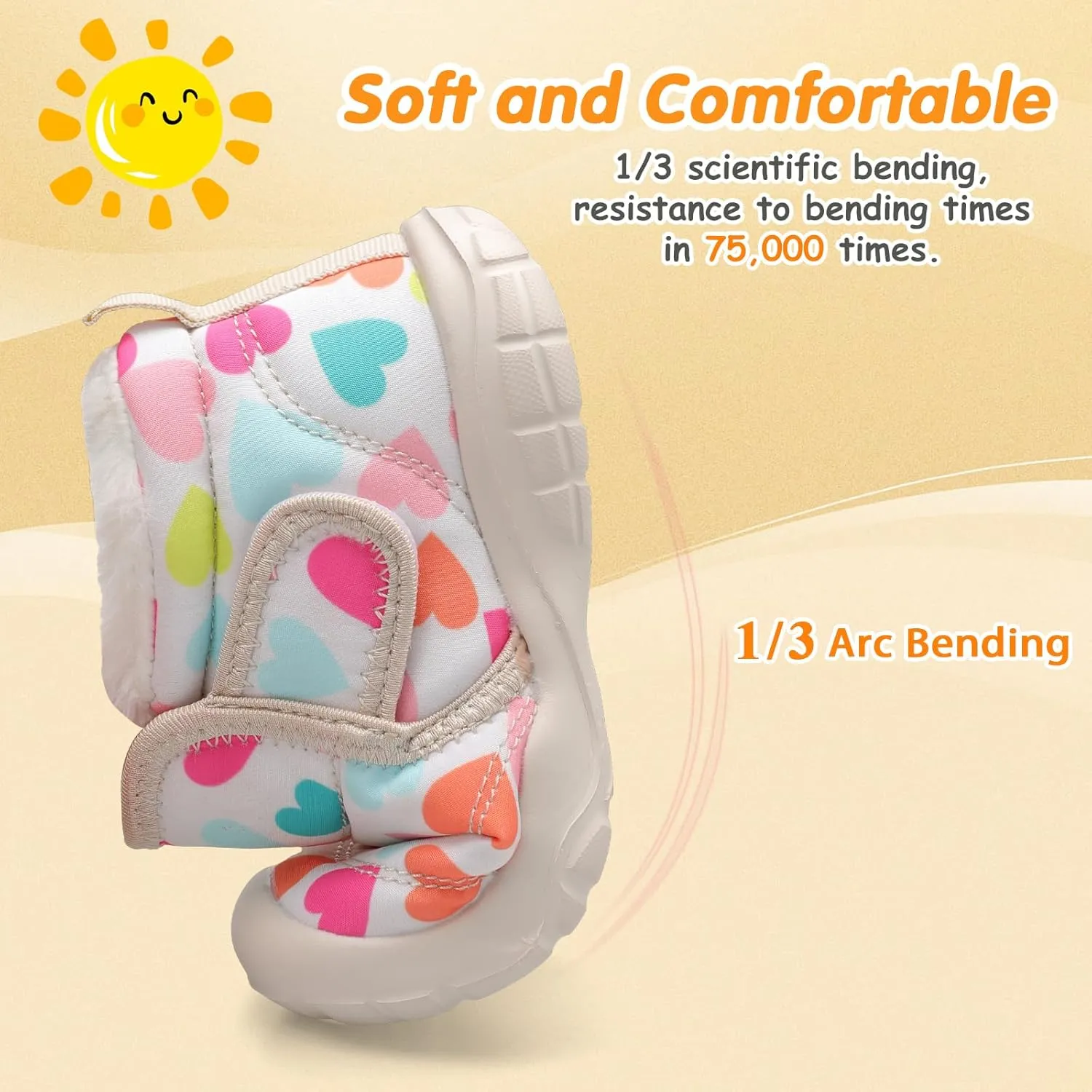 QFH Baby Boys Girls Winter Warm Shoes Cozy Fleece Snow Boots Toddler Non-Slip Walking Shoes Infant Outdoor Water Resistance Faux Fur Booties