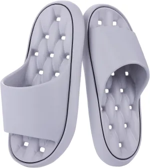 Quick Drying Shower Shoes Men Lightweight Shower Slippers with Drain Hole Soft Women Bathroom Slippers for Gym, Spa, Pool Anti-Slip Shower Shors Home Bathing Slipper Sandals
