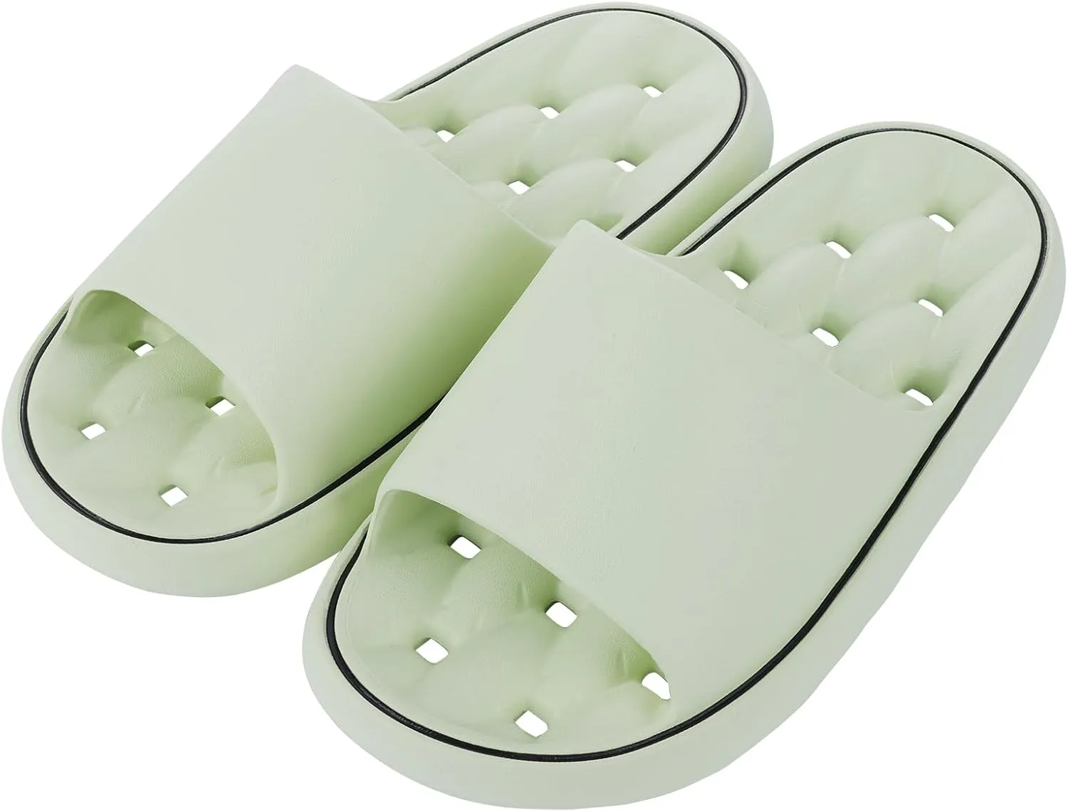 Quick Drying Shower Shoes Men Lightweight Shower Slippers with Drain Hole Soft Women Bathroom Slippers for Gym, Spa, Pool Anti-Slip Shower Shors Home Bathing Slipper Sandals