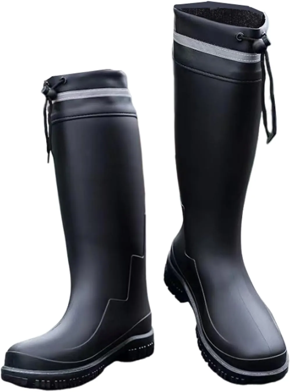 Rain Boots for Men Knee High Waterproof Garden Boots Mens Rubber Shoes with PVC Comfort Lightweight Work Mud Boots Resistant Durable Slip for Gardening Fishing Farming