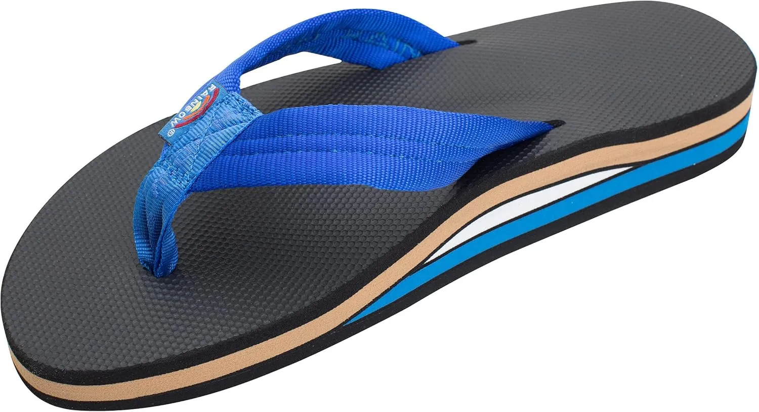Rainbow Sandals Men's Double Layer Soft Top 1" EVA Rubber Filled Nylon Strap
