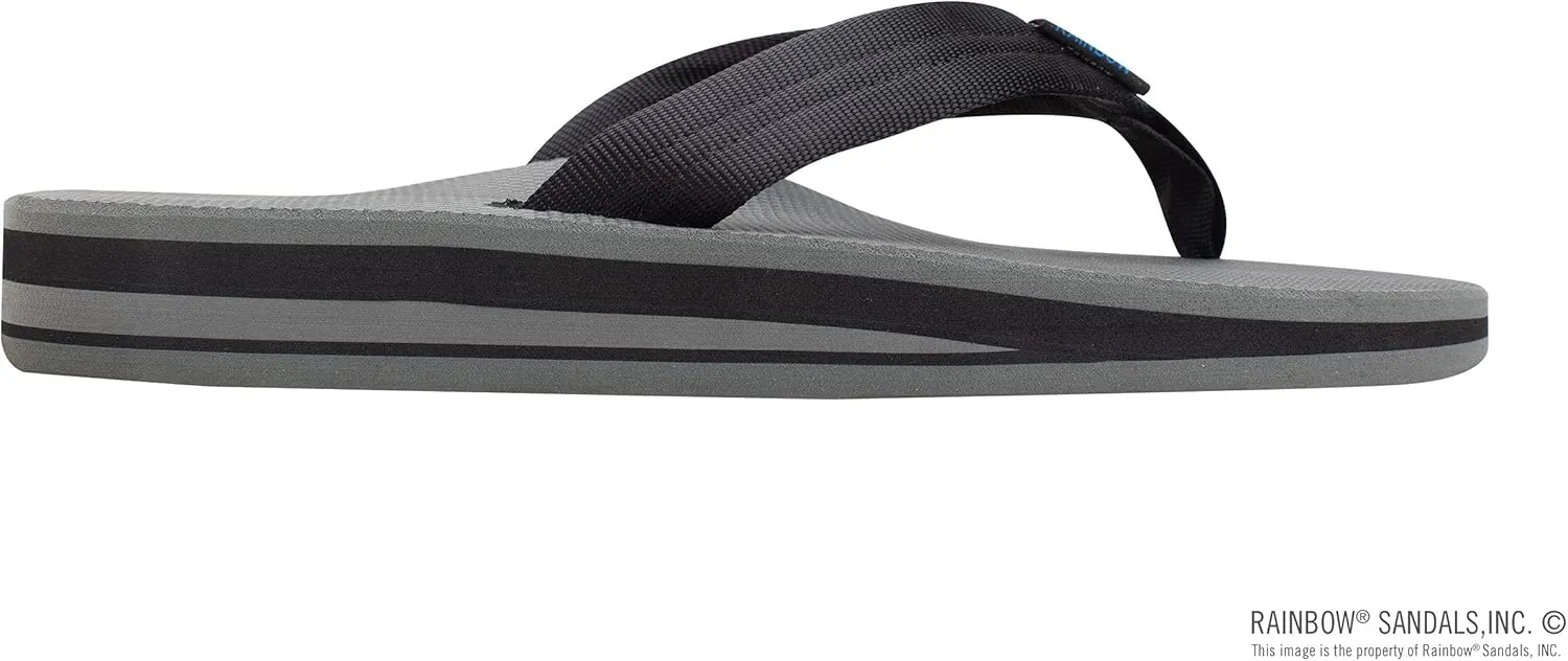 Rainbow Sandals Men's Double Layer Soft Top 1" EVA Rubber Filled Nylon Strap
