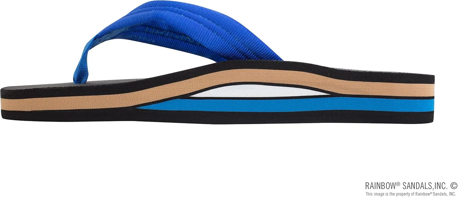 Rainbow Sandals Men's Double Layer Soft Top 1" EVA Rubber Filled Nylon Strap