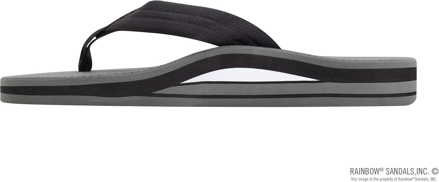 Rainbow Sandals Men's Double Layer Soft Top 1" EVA Rubber Filled Nylon Strap