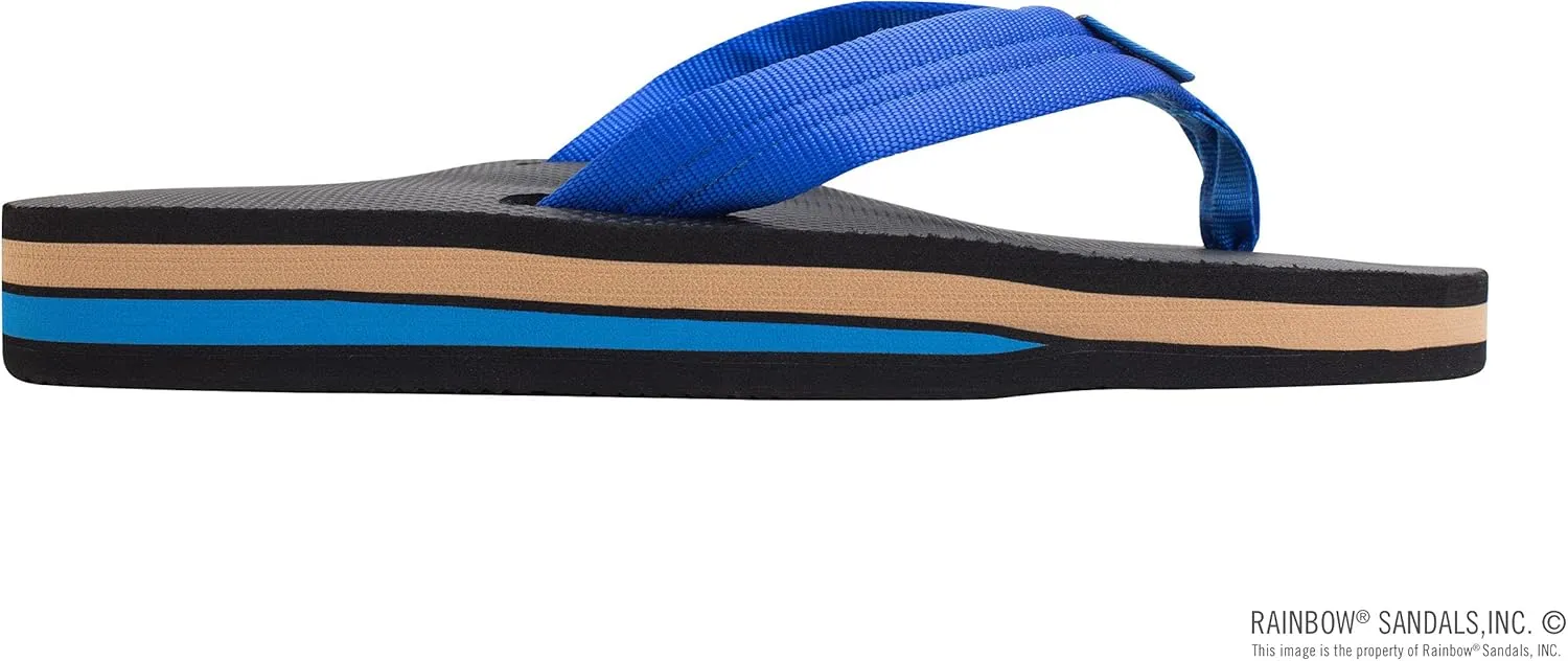 Rainbow Sandals Men's Double Layer Soft Top 1" EVA Rubber Filled Nylon Strap