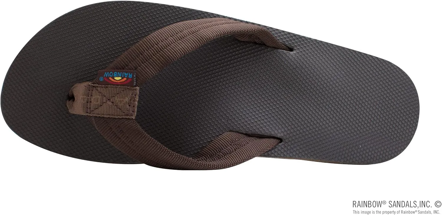 Rainbow Sandals Men's Single Layer Soft Top 1" EVA Rubber Filled Nylon Strap