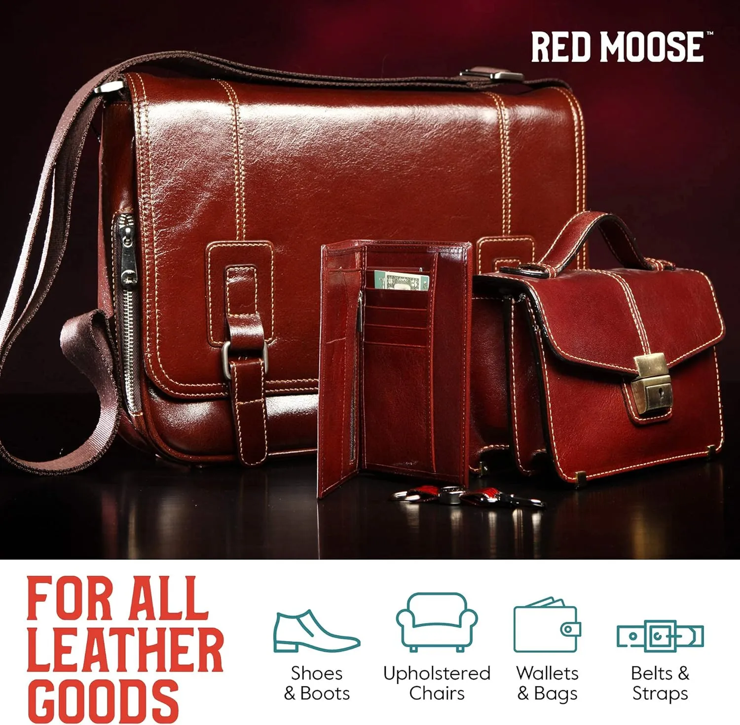 RED MOOSE Premium Boot and Shoe Cream Polish - Made in the USA