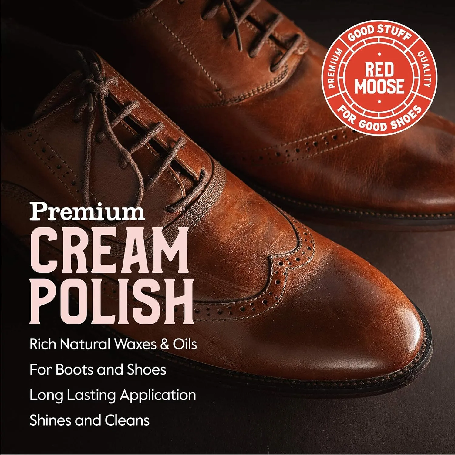 RED MOOSE Premium Boot and Shoe Cream Polish - Made in the USA