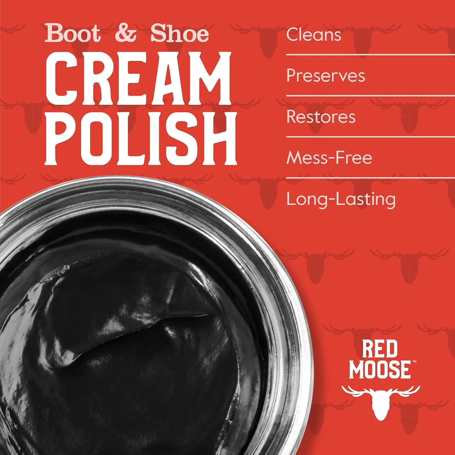 RED MOOSE Premium Boot and Shoe Cream Polish - Made in the USA