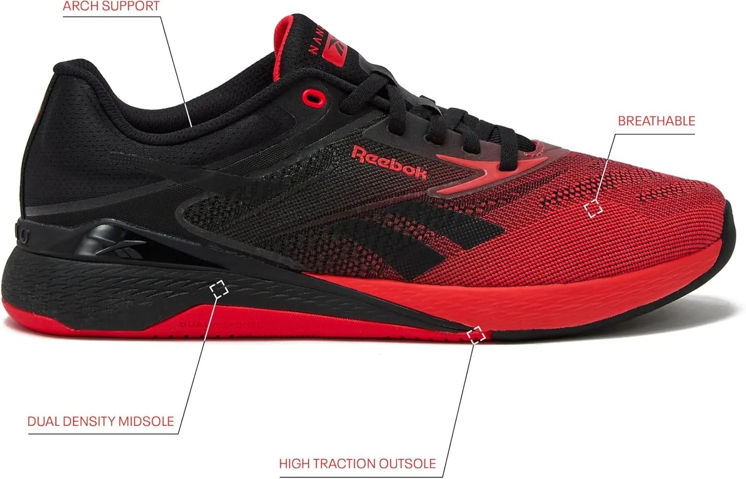Reebok Nano X5 Mens Shoes, Training and Light Running Sneakers for Men