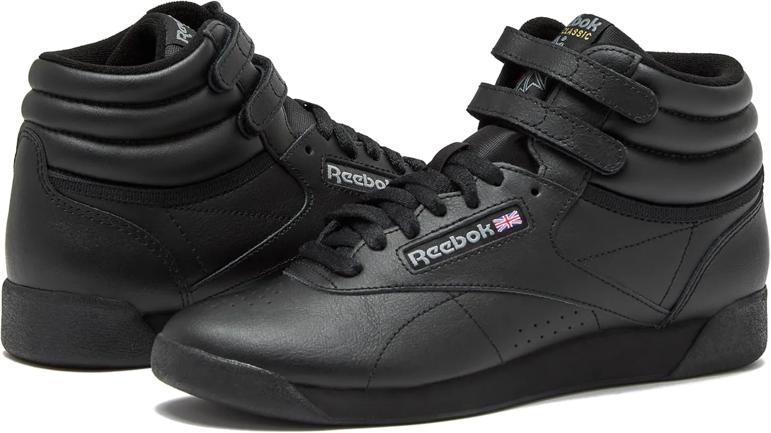 Reebok Women's Freestyle Hi High Top Sneakers for Women, Black or White Basketball and Tennis Shoes Womens Size 5-12