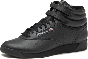 Reebok Women's Freestyle Hi High Top Sneakers for Women, Black or White Basketball and Tennis Shoes Womens Size 5-12